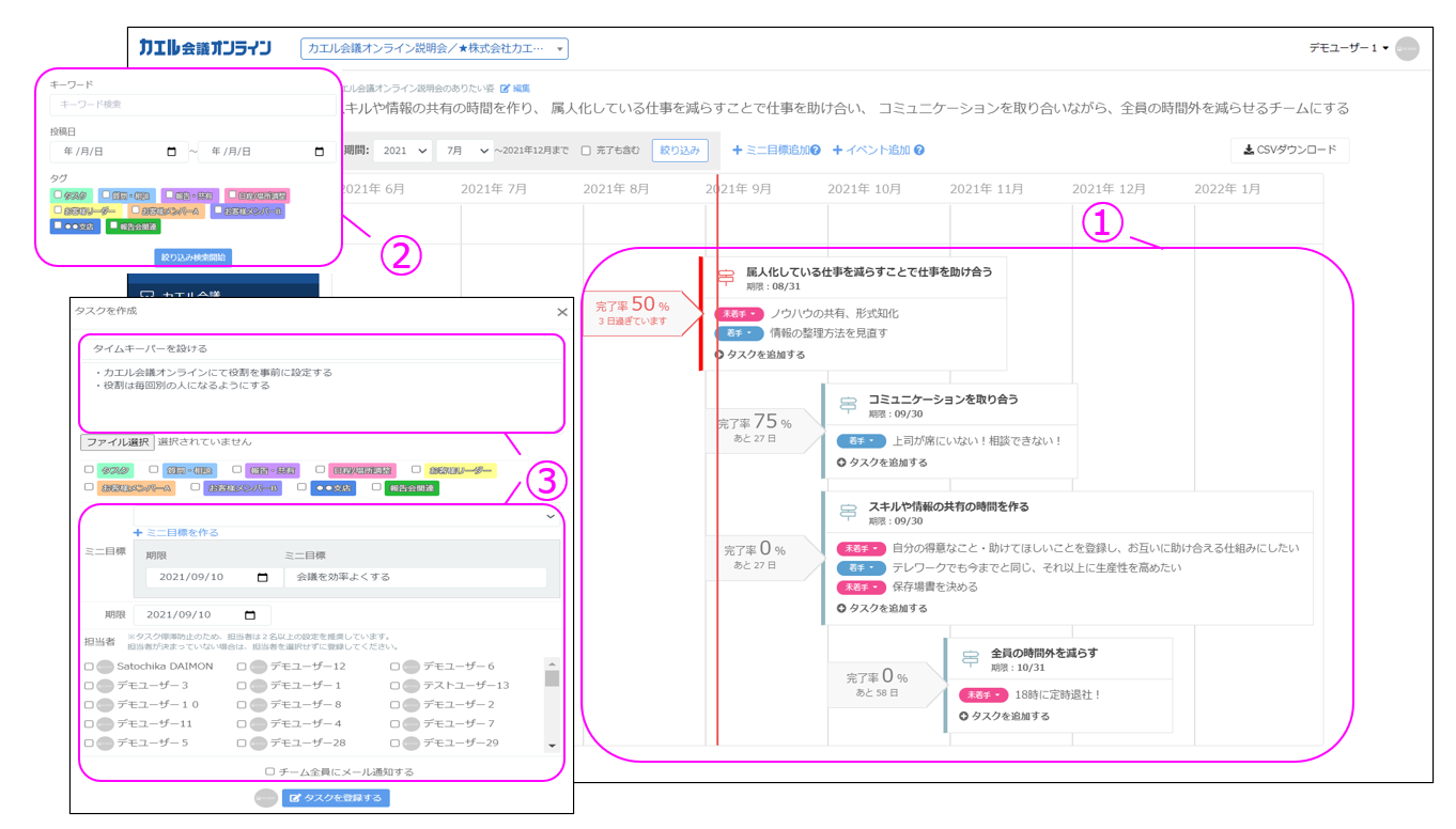 タスク設定機能